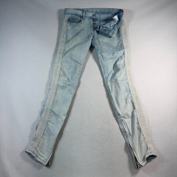 MNML Jeans Mens 31 Blue Skinny Low Rise Light Wash Stretch - Picture 1 of 11